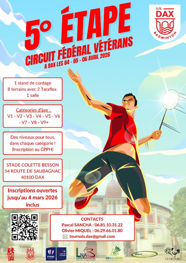 Circuit Vétéran - 5ème étape Circuit Fédéral Vétéran à Dax